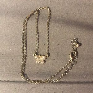 Gold butterfly necklace